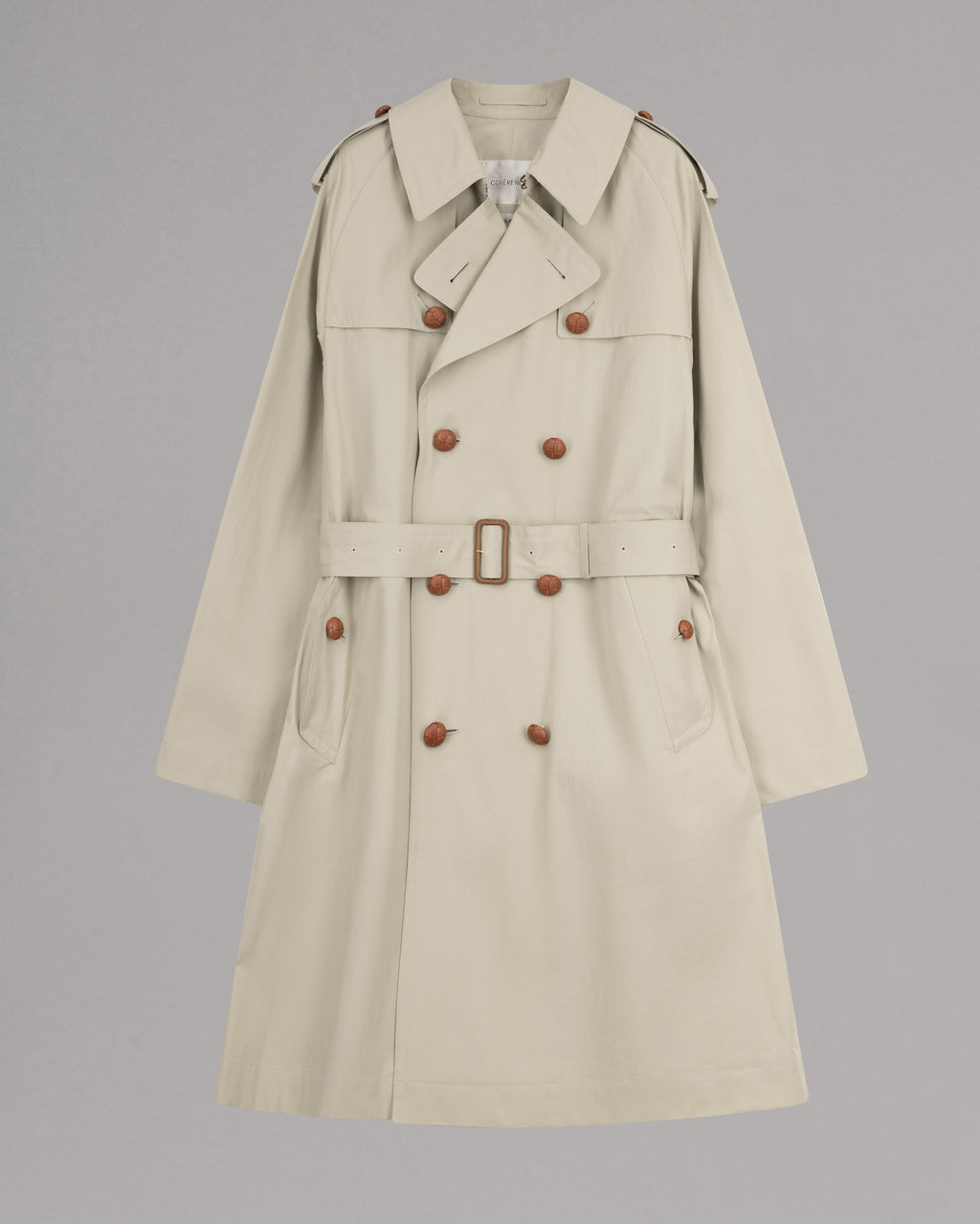 'Jensen' trench coat from Coherence in sand – Dantendorfer